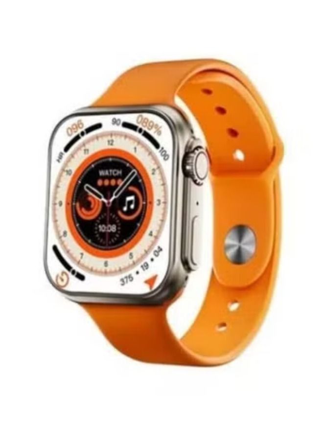 WS8 Ultra Smart Watch Heart Rate Tracker Watch for Men Women Orange Orange