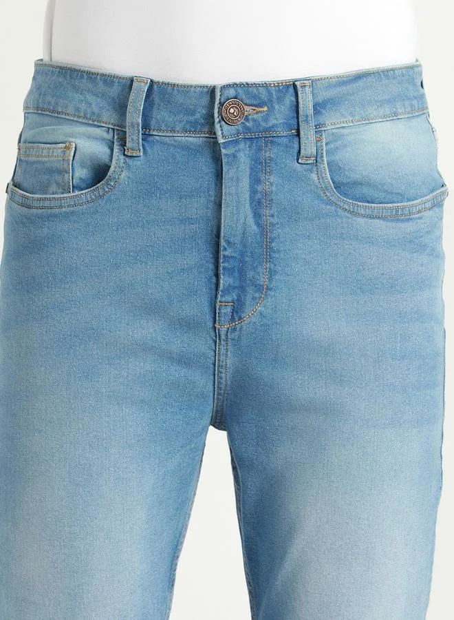 Dennis Lingo Mid Rise Straight Fit Stretchable Jeans by Styli