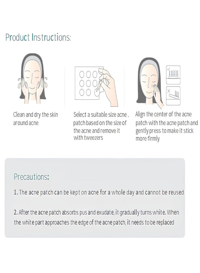 Kormesic 84 pcs Acne Pimple Patches Hydrocolloid patch with Tea Tree Oil Cruelty Free Acne absorbing Patches Pimple Spot Stickers Spot Treatment Acne Cover Patch Salicylic Acid pimple Stickers - Image 4