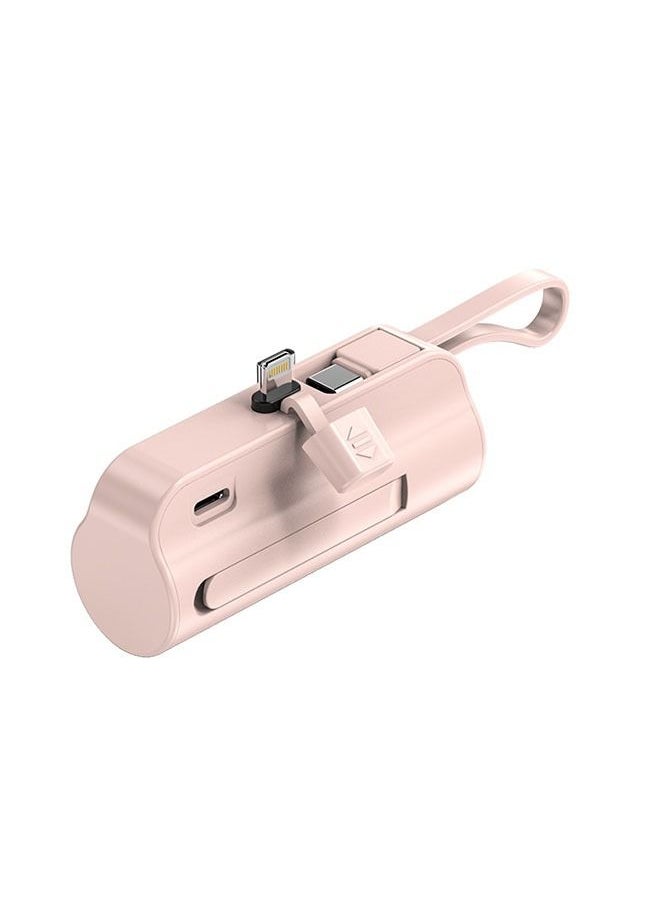 Arabest Mini Charger,High Capacity Battery for Fast Charging,2 Output Powers,With Hidden Phone Holder,Suitable for Carrying on Business Trips,For Apple/Android Phones(Pink)  - Image 1
