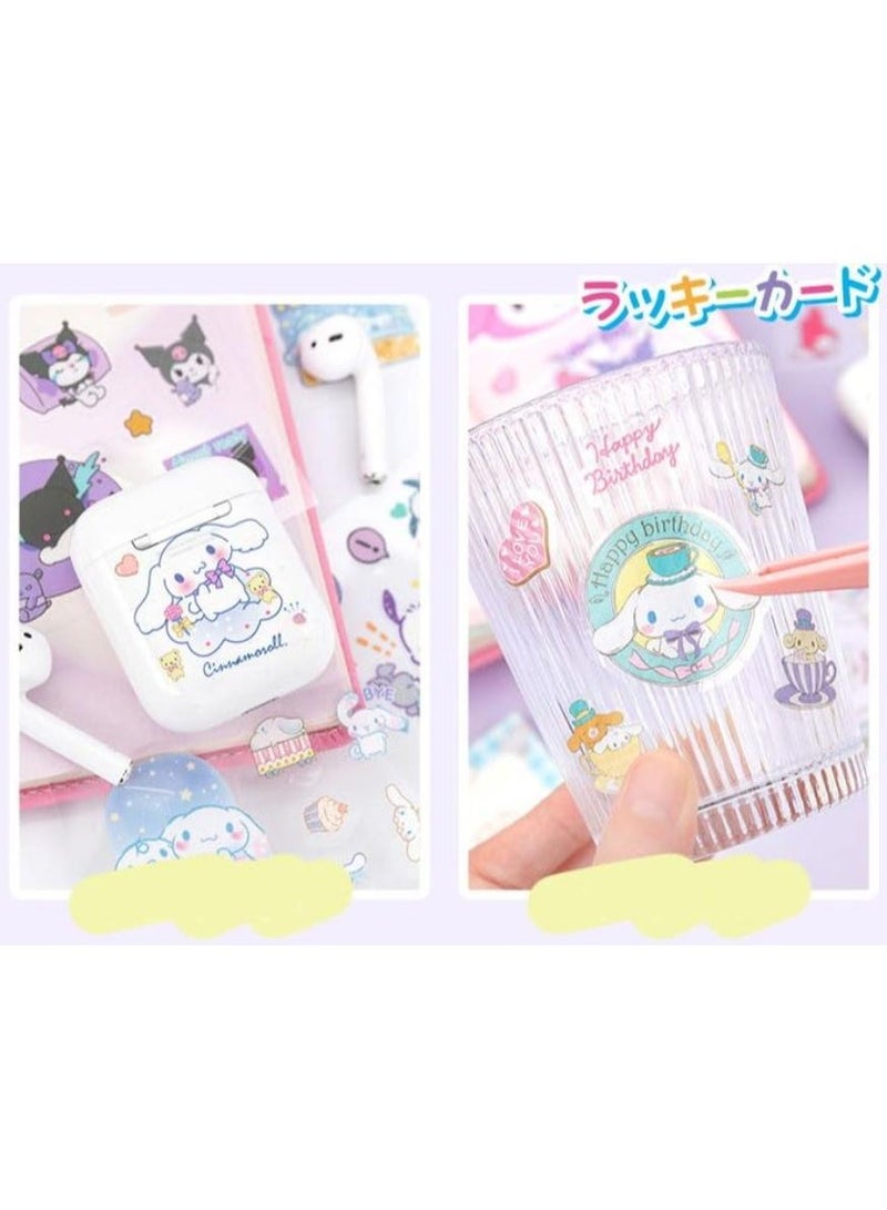 Sanrio Anime Girl Stickers - 100 Sheets Sanrio Stickers Kit, Vinyl Cartoon Aesthetic Decorative Sticker Set, Ideal for Scrapbooking, Journaling, Laptops, and Room Decoration  - Image 5