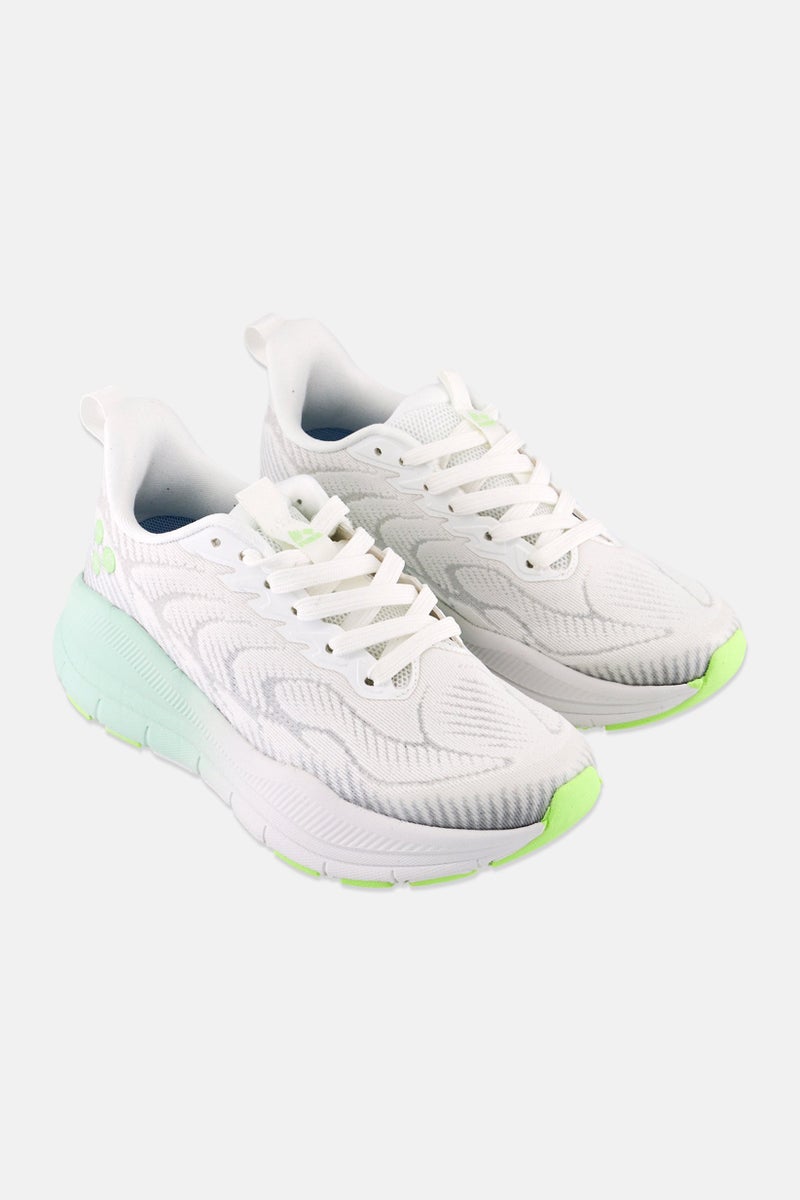 RBX Women Brand Logo Lace Up Training Shoes, White - Image 1