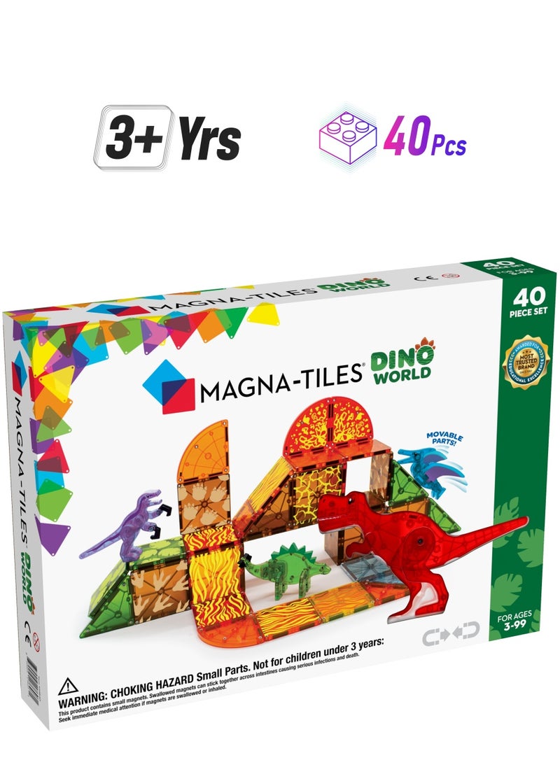 MAGNA-TILES - Dino World 40 Piece Set - Image 1