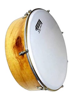 Generic Wooden Duff Daf Drum with 13cm Deep Frame & 35cm Plastic Head + Tuning Key  - Image 1