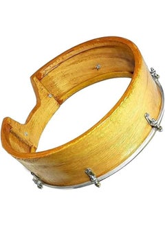 Generic Wooden Duff Daf Drum with 13cm Deep Frame & 35cm Plastic Head + Tuning Key  - Image 2