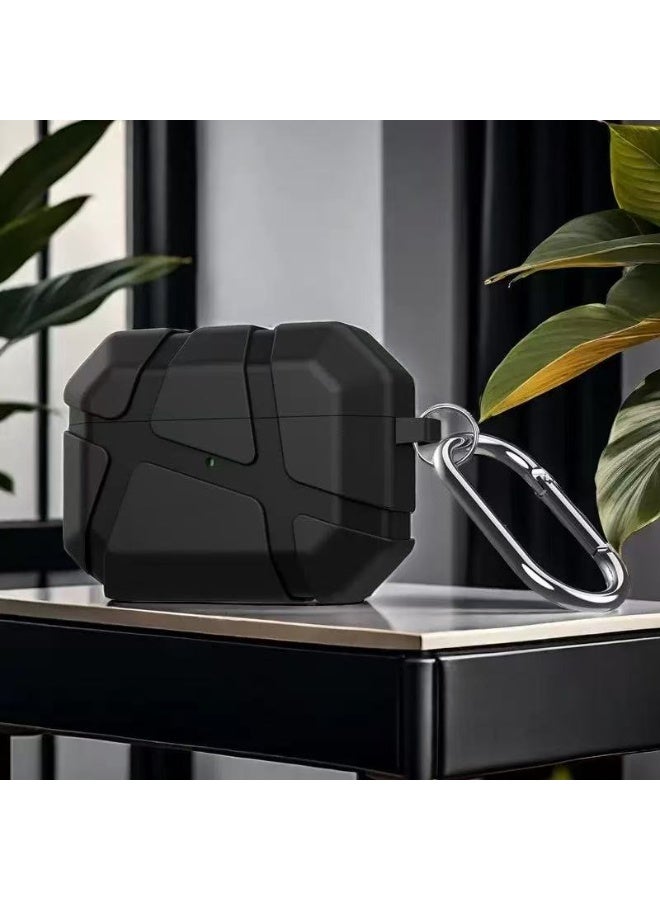 DKNG Compatible with AirPods Pro 3 earphone case, comes with a cleaning pen set, soft ear case, shockproof and non-slip, full protection, includes cleaning pen set (black) - Image 2