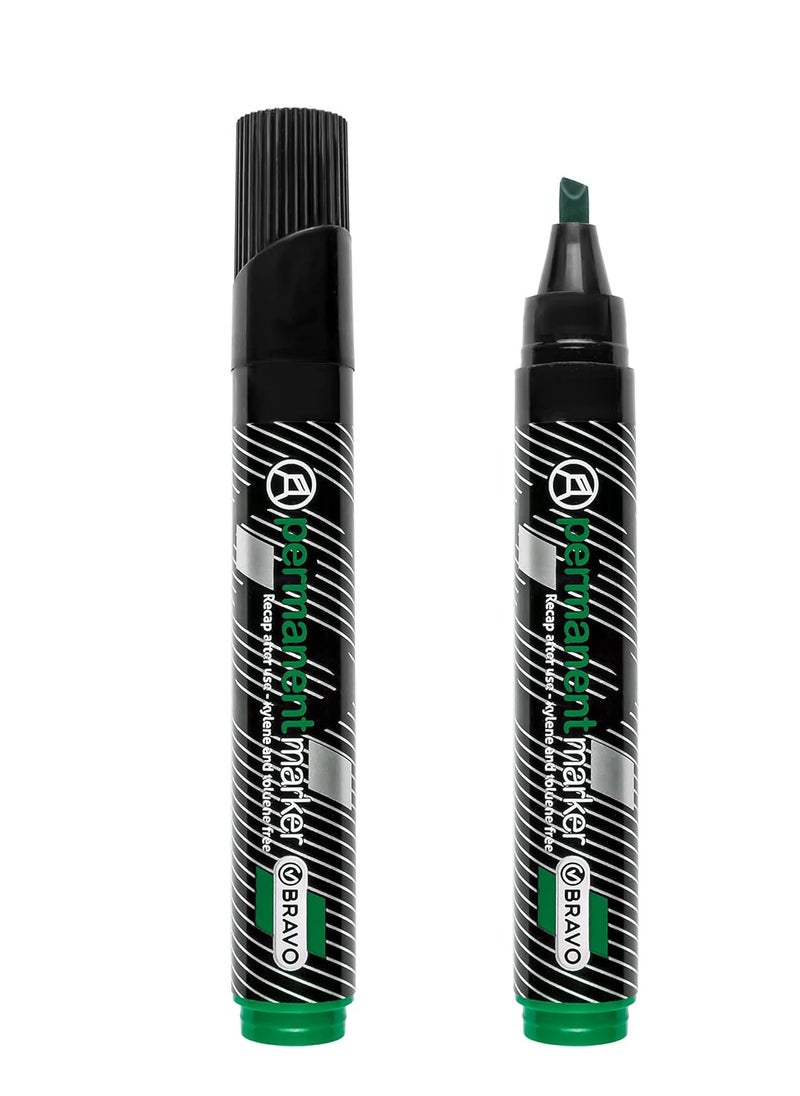 Bravo - Bravo marker permanent-chisel tip Marker - Green - 1pcs - Image 1