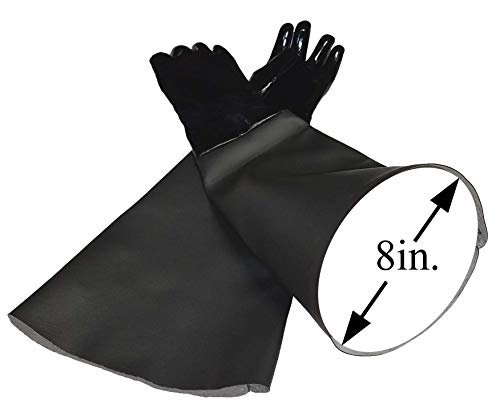 TUFF-Blast TUFFBlast Neoprene Gloves for Sandblasting Sandblaster Sand Blast Cabinet 8 x 26 Made in USA - Image 3