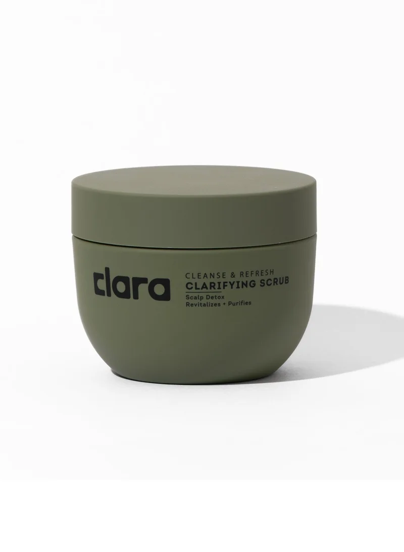 Clara CLARA Clarifying Scalp Scrub – Walnut Exfoliating Gel, Vegan Formula for Scalp Detox, Removes Product Build-Up, Oil & Impurities, Refreshing Formula for All Hair Types, 250ml