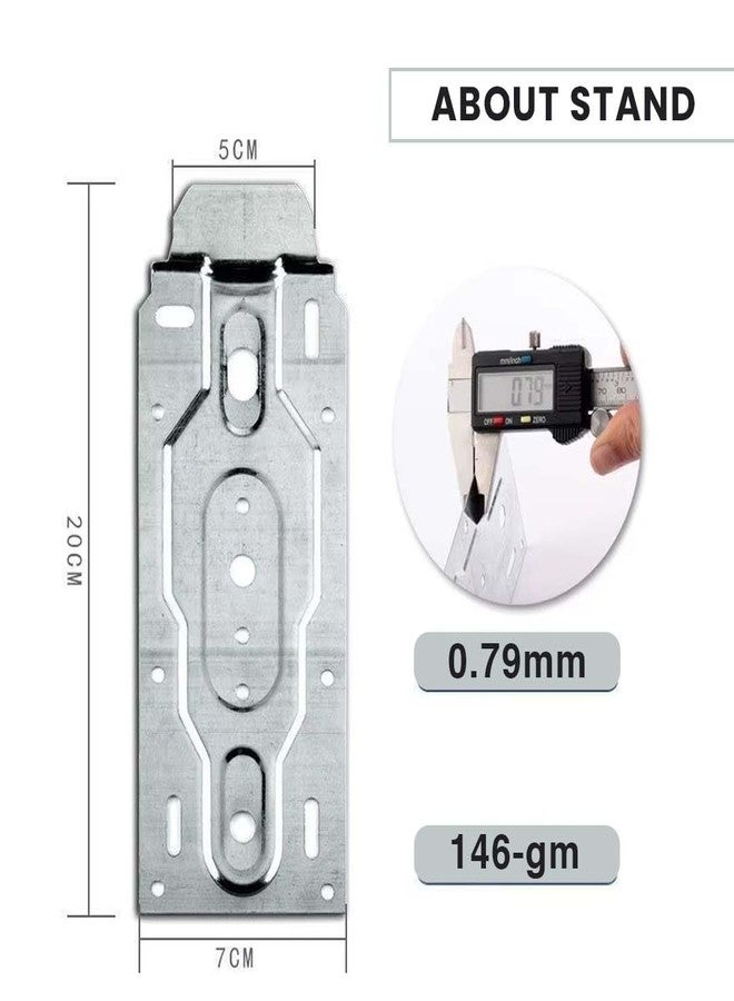 Mickko Hanging Mounting Bracket Plate Stand for Split AC Indoor Unit | Heavy-Duty Wall Support Frame | Silver Finish | 1 Set for 1 Ton to 2 Ton ACS - Image 2