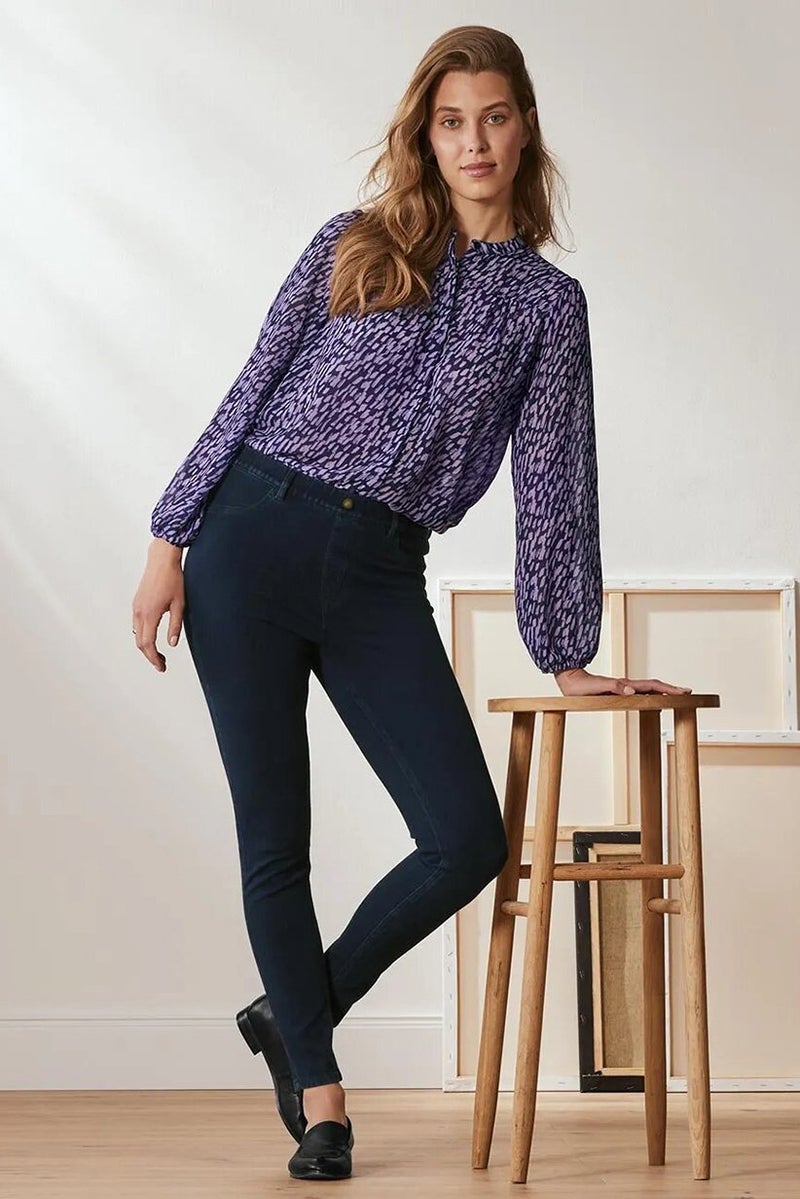 Tchibo Women Regular Fit Washed Stretchable Jeans, Blue - Image 1