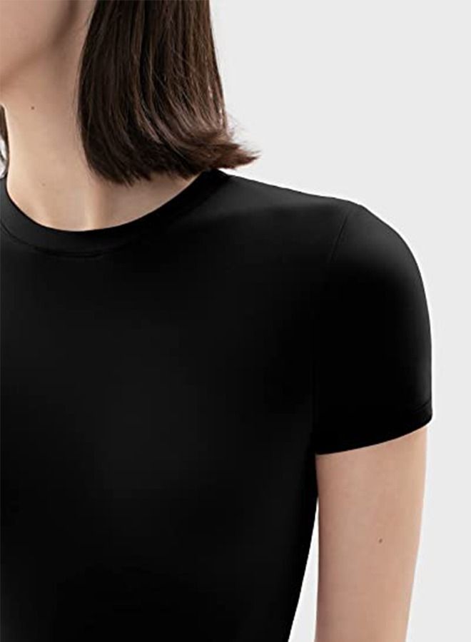 general Women's Crew Neck Short Sleeve Bodysuit  Cloud Collection Jumpsuit Tops - Image 2