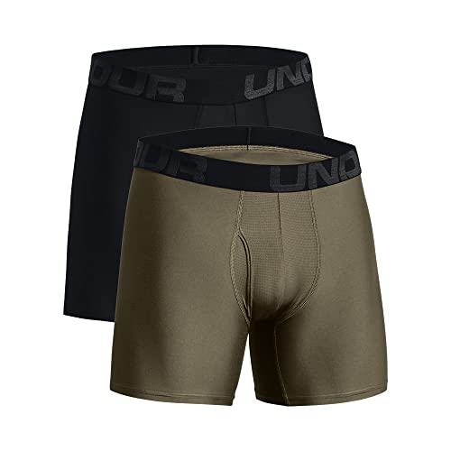 Under Armour mens Tech 6-inch Boxerjock 2-Pack, Black (004)/Tent, 5X-Large - Image 5