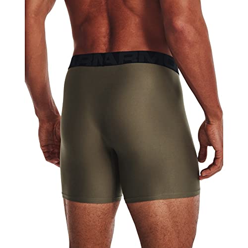 Under Armour mens Tech 6-inch Boxerjock 2-Pack, Black (004)/Tent, 5X-Large - Image 2