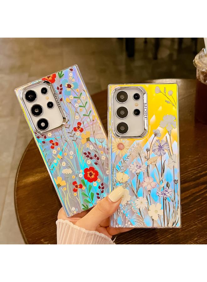 S-TOP Case For Samsung Galaxy S23+ 5G Electroplating Laser Flower Texture TPU Phone Case - Image 3