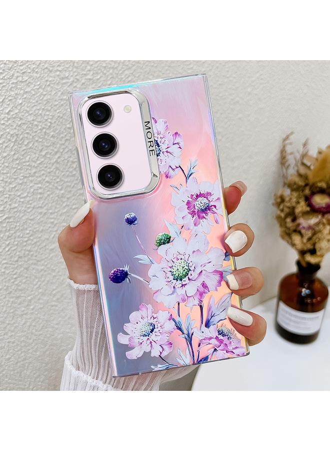 S-TOP Case For Samsung Galaxy S23+ 5G Electroplating Laser Flower Texture TPU Phone Case - Image 1