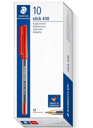 Stick 430M/2 Ballpoint Pen Medium Red Box of 10 - pzsku/Z2DADE78CDB379882E6E5Z/45/_/1672492685/ba2eee7d-364f-4207-962b-ff811b346f57
