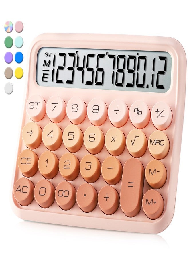 VEWINGL Mechanical Calculator 12 Digit Desk Calculator with Extra Large 5" LCD Display, Big Easy-Press Buttons, 15° Tilted Screen, Office & School Desktop Calculator - Image 1