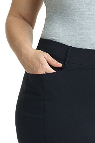 Rekucci Curvy Woman Ease into Comfort Plus Size Capri w/Tummy Control (24W, Black) - Image 4