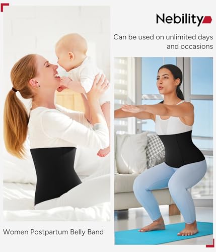 Nebility Womens' Waist Trainer Tummy Control Waist Cincher Slim Body Shaper (Black Without Hook, XL) - Image 2