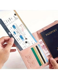 NIBEMINENT حامل جواز سفر RFID 1 قطعة، محفظة جواز سفر نحيفة، سطح جلدي، محفظة متعددة الوظائف، حامل جواز سفر للسفر، حامل بطاقات لطيف  - Image 4