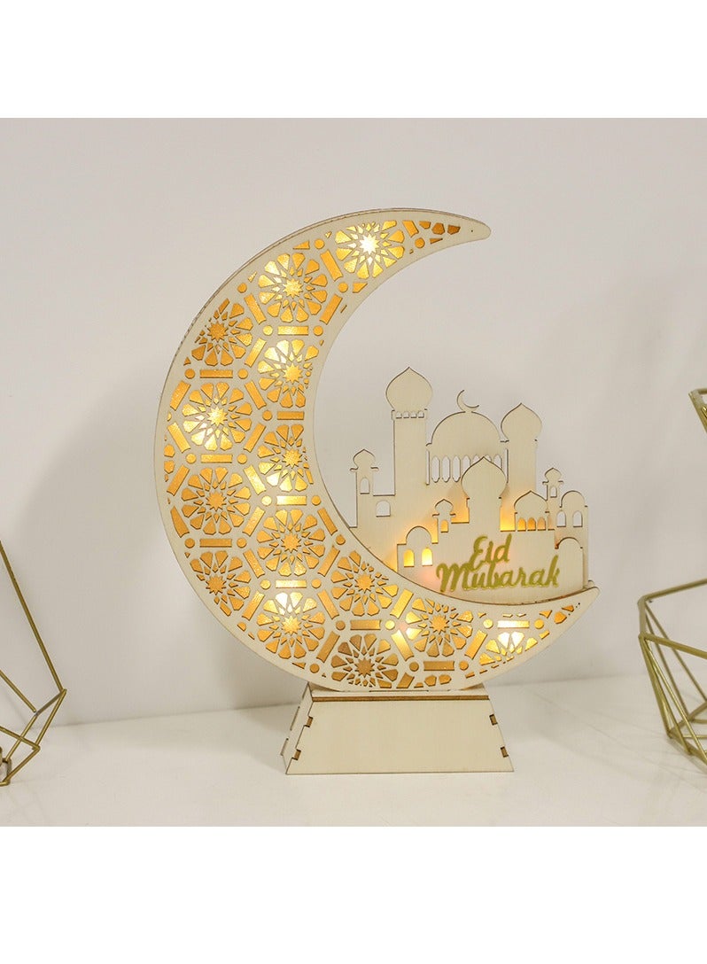 KUYING Wooden LED Decorative Light Dedroom Atmosphere Shaped Light  - Image 2