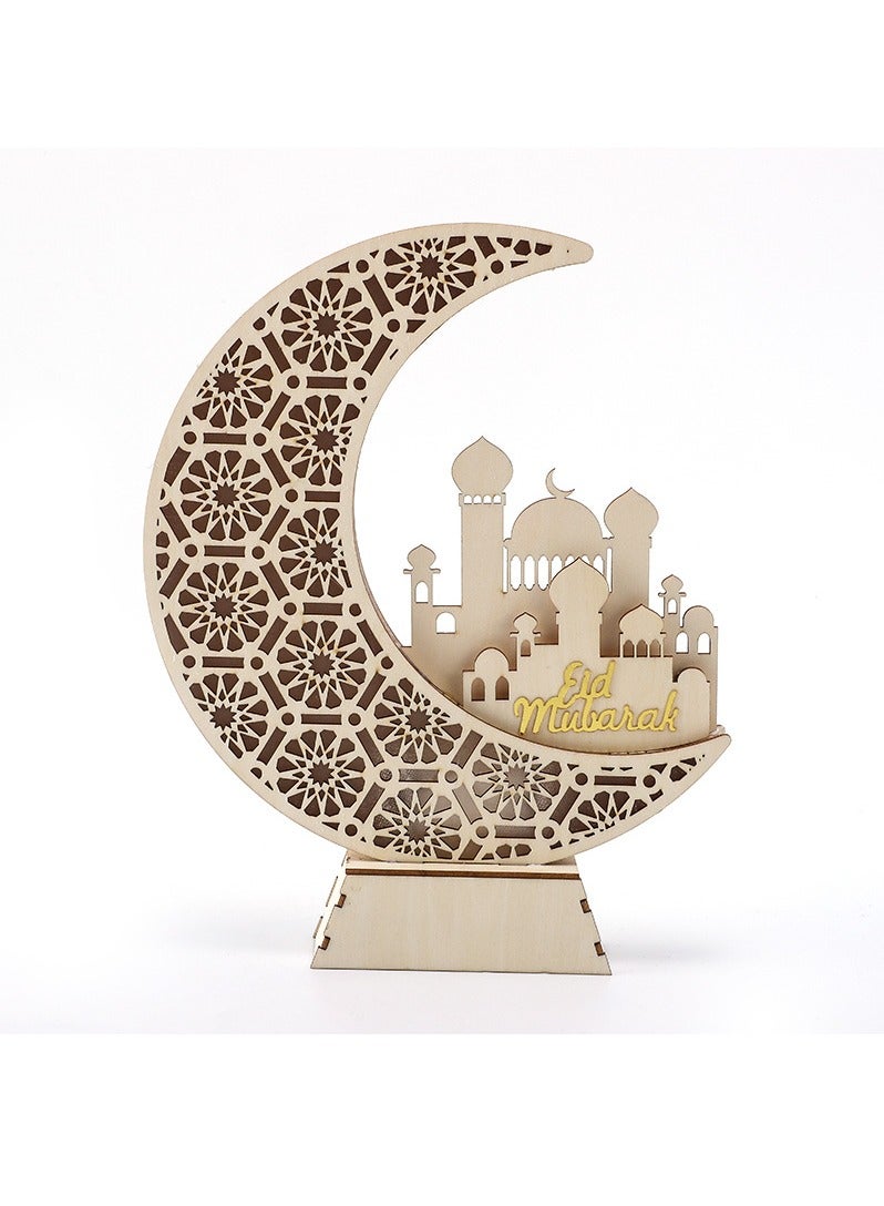 KUYING Wooden LED Decorative Light Dedroom Atmosphere Shaped Light  - Image 1