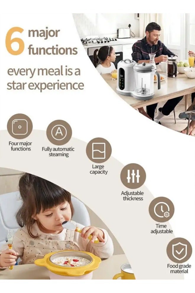 Snooe Blendy 5-in-1 Baby Food Maker Electric Baby Food Processor for Baby Food Maker with Steamer & Grinder | Portable Baby Food Steamer and Blender for Baby Food Puree Baby Food Mixer with Defrosting & Warm Function - Image 5