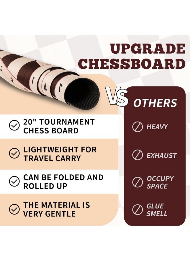 LEAP Chess Board Only 20" & 0.042" Super Thiness Mousepad Material Non-Slip Roll up Way Storage  - Image 4