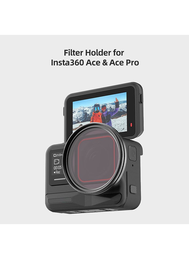 Generic Filter Holder Metal Filter Bracket Protective Frame Replacement for Insta360 Ace/ Ace Pro Accessories Compatible with 49mm Filters  - Image 2
