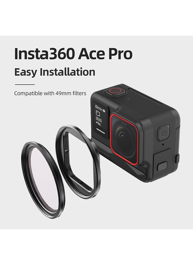 Generic Filter Holder Metal Filter Bracket Protective Frame Replacement for Insta360 Ace/ Ace Pro Accessories Compatible with 49mm Filters  - Image 3