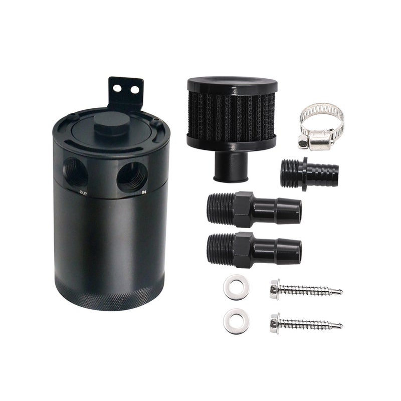 Auto parts two-hole breathable oil pot with air filter car modified oil breathable pot high double channel exhaust gas circulation pot - Image 1