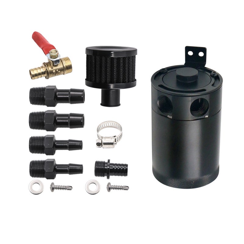 Auto parts two-hole breathable oil pot with air filter car modified oil breathable pot high double channel exhaust gas circulation pot - Image 3