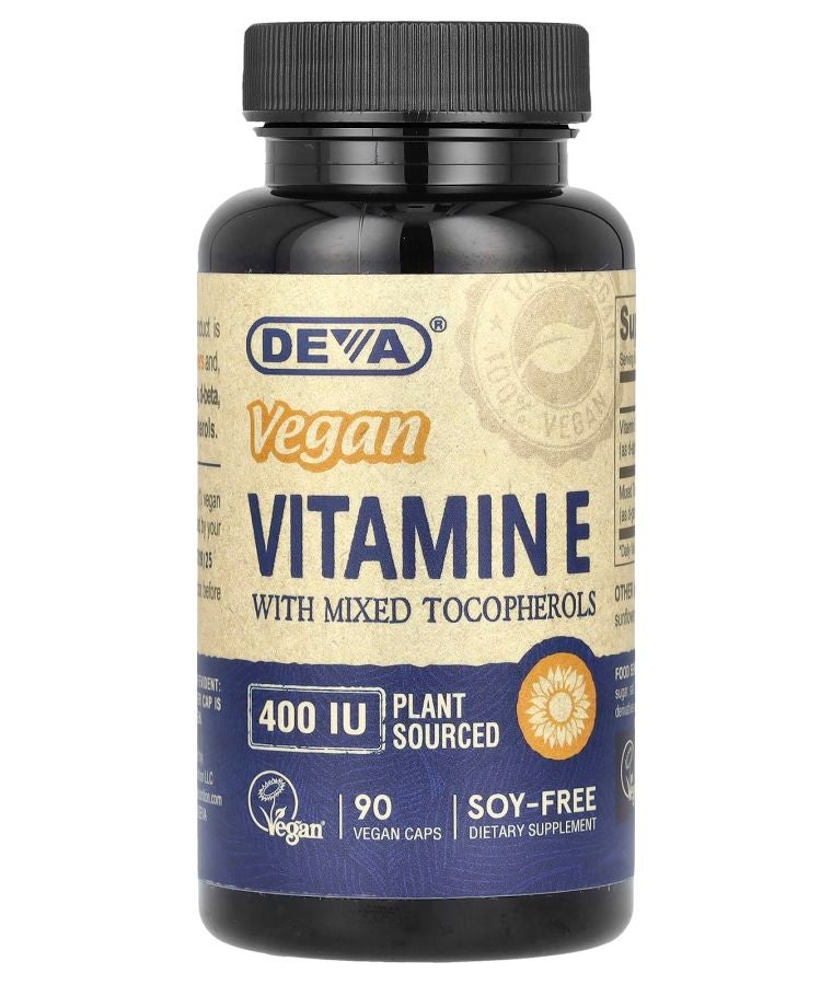 Deva Vegan Vitamin E with Mixed Tocopherols 400 IU 90 Vegan Caps