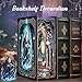 Cutefun Book Nook Kit DIY Miniature House Kit for Adults and Teens DIY Dollhouse Bookshelf Insert with LED Light Gifts for Family and Friends The Gate of Wonderland - Image 4