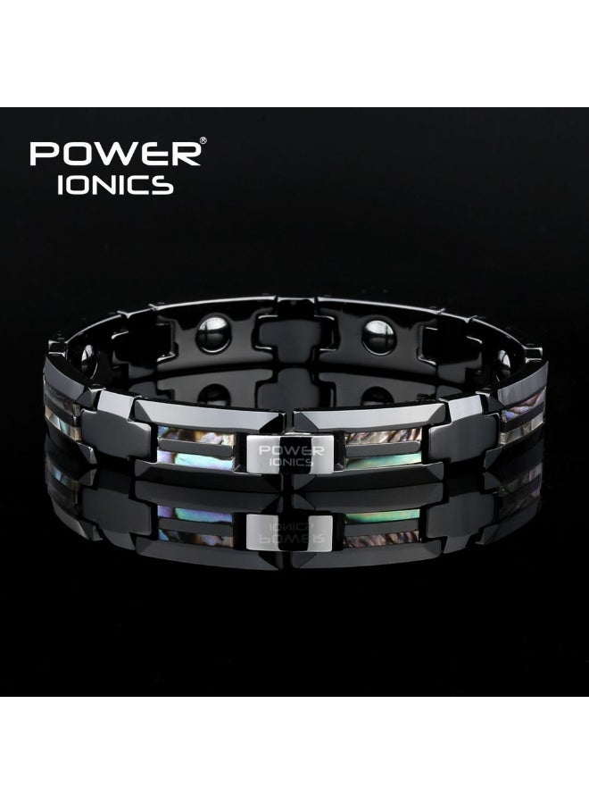 Power Ionics Powerionics Trendy Men's and Women's Health Bracelet - Tungsten Steel Ceramic Magnet Couple Gift - Image 1