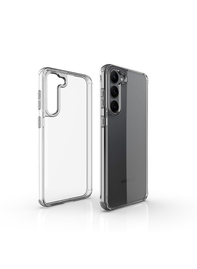 JS Samsung Galaxy S23 Case Silicone Cover Non-Yellowing Shockproof Phone Bumper Cover, Anti-Scratch Clear Back (Clear) - Image 3