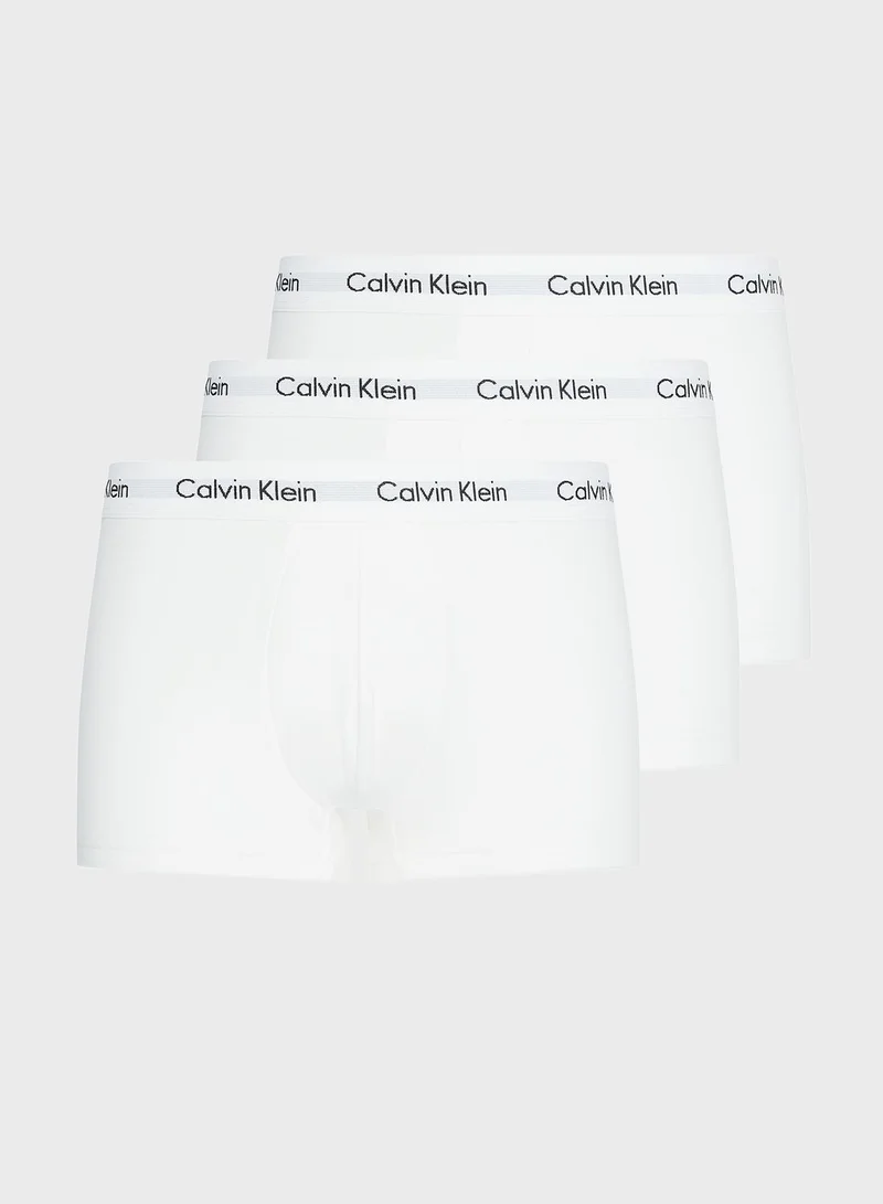 CALVIN KLEIN 3 Pack Logo Waist Trunks