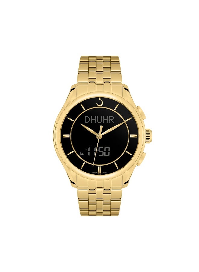 الفجر ساعة الفجر بريمير مع الوقت التناظري والرقمي المتزامن، مصنوعة من 316 فولاذ وزجاج من الياقوت المضاد للانعكاس وتاج رقمي وشريط من الفولاذ المقاوم للصدأ. - Image 2