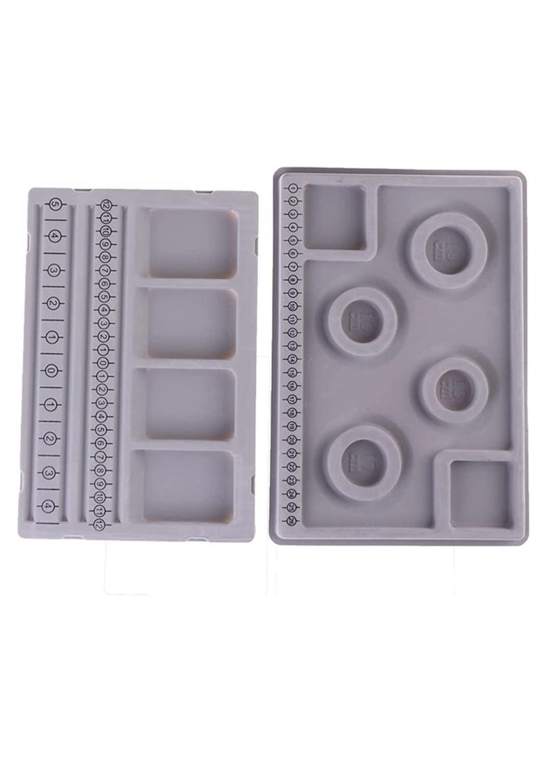 Bead Design Board Bracelet Design Board Flocked Bead Board Mats Necklace Beading Jewelry Organizer Tray DIY Jewelry Making Tray DIY Craft Tools, for Creating Bracelets, Necklaces and Jewelry 2Pack - Image 1
