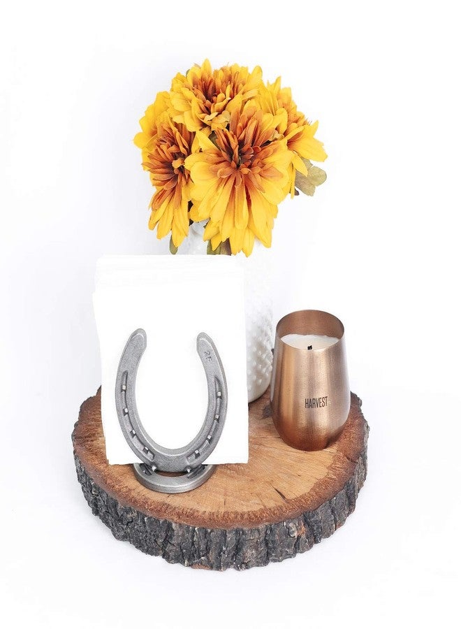 The Heritage Forge Rustic Horseshoe Napkin Holder Perfect for Napkins in the Kitchen, Dining Outside, and Picnics - Brown - The Heritage Forge - Image 5