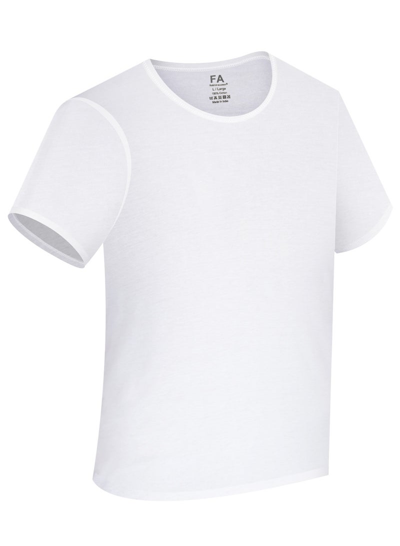 Fashion Academy FA Fashion Academy Mens Inner T-Shirt White Promo Pack of 6 - Image 3