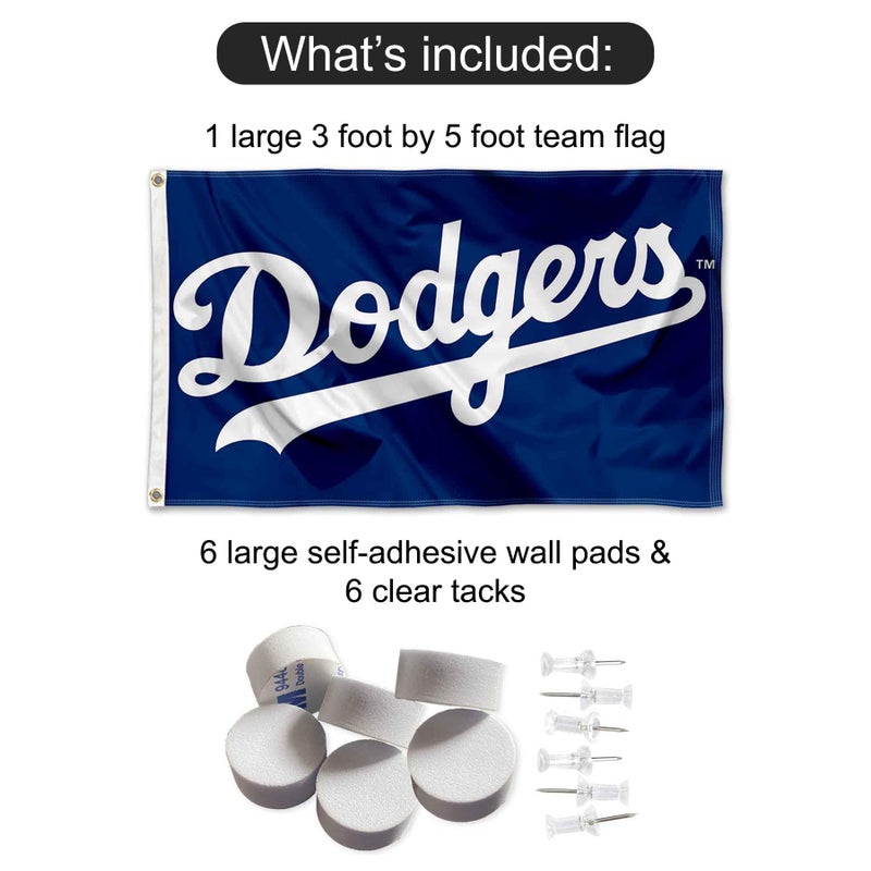 WinCraft Los Angeles Dodgers Banner and Tapestry Wall Tack Pads - Image 2