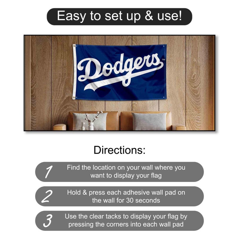 WinCraft Los Angeles Dodgers Banner and Tapestry Wall Tack Pads - Image 4