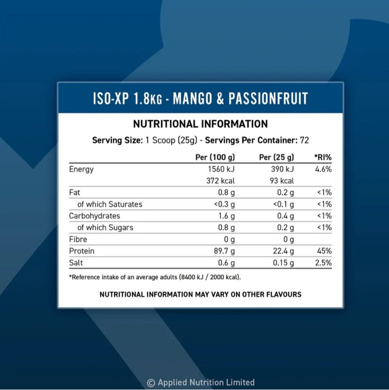 appliednutrition Applied Nutrition ISO-XP Whey Protein Isolate Strawberry 1.8kg, 72 Servings - Image 2