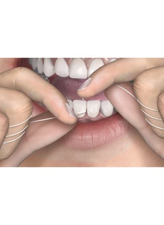 جم خيط تنظيف الأسنان الشمعي الناعم، للأماكن الضيقة، موزع قابل لإعادة اللف، لون النعناع، 200 ياردة  - Image 3