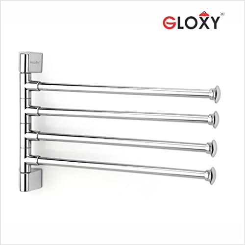 GLOXY ENTERPRISE Stainless Steel 4 Bar Swing Hanger Towel Rack for Bathroom Towel Holder for Kitchen Towel Hanger Stand for Wash Basin - Image 5