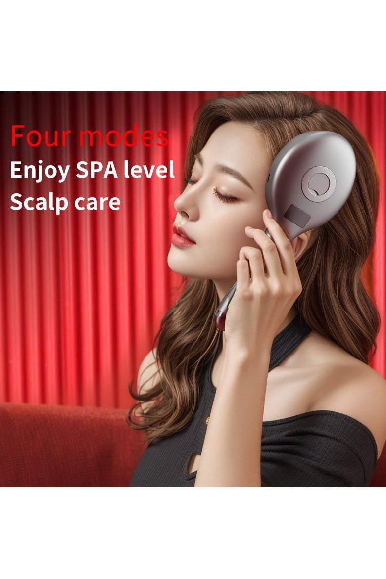 عام مشط تدليك رذاذ للعناية بالشعر مع تدليك اهتزازي وضوء أحمر، يرخي فروة الرأس ويعزّز العناية بالشعر. - Image 3