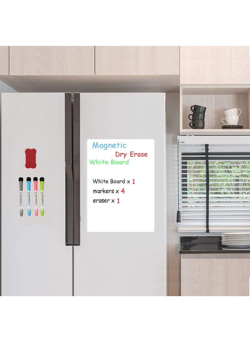 CLOUDFOUR Magnetic Whiteboard Planner Organizer for Fridge 30 x 42cm, Daily Planner, Meal Planner and Shopping List Whiteboard, Daily Reminder, Magnetic Dry Erase Board with 4 Markers and Eraser. - Image 3