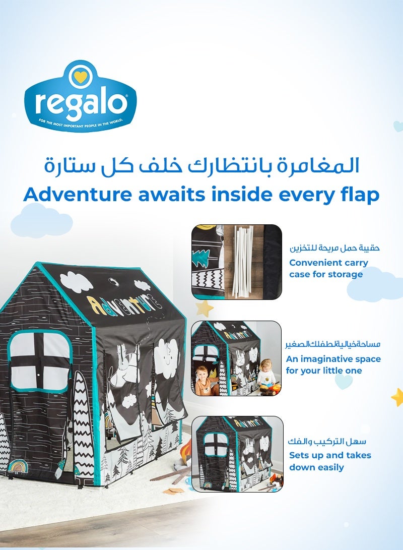 ريجالو خيمة اللعب المحمولة وودلاند | بطول 127 سم × عرض 68.58 سم × ارتفاع 119.38 سم | سهلة التركيب وقابلة للطي | خفيفة الوزن وسهلة الحمل | للعب داخل المنزل وخارجه - Image 5